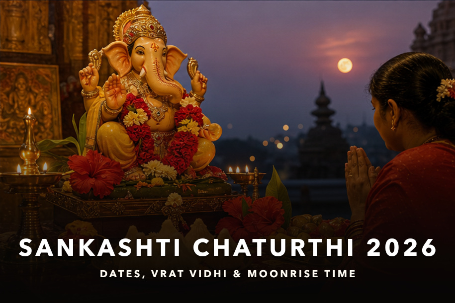 Sankashti Chaturthi 2026 dates, vrat vidhi and moonrise time