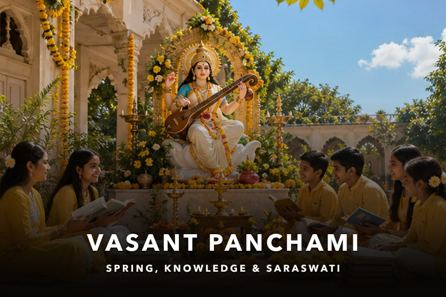 Vasant Panchami celebration of spring, knowledge and Saraswati